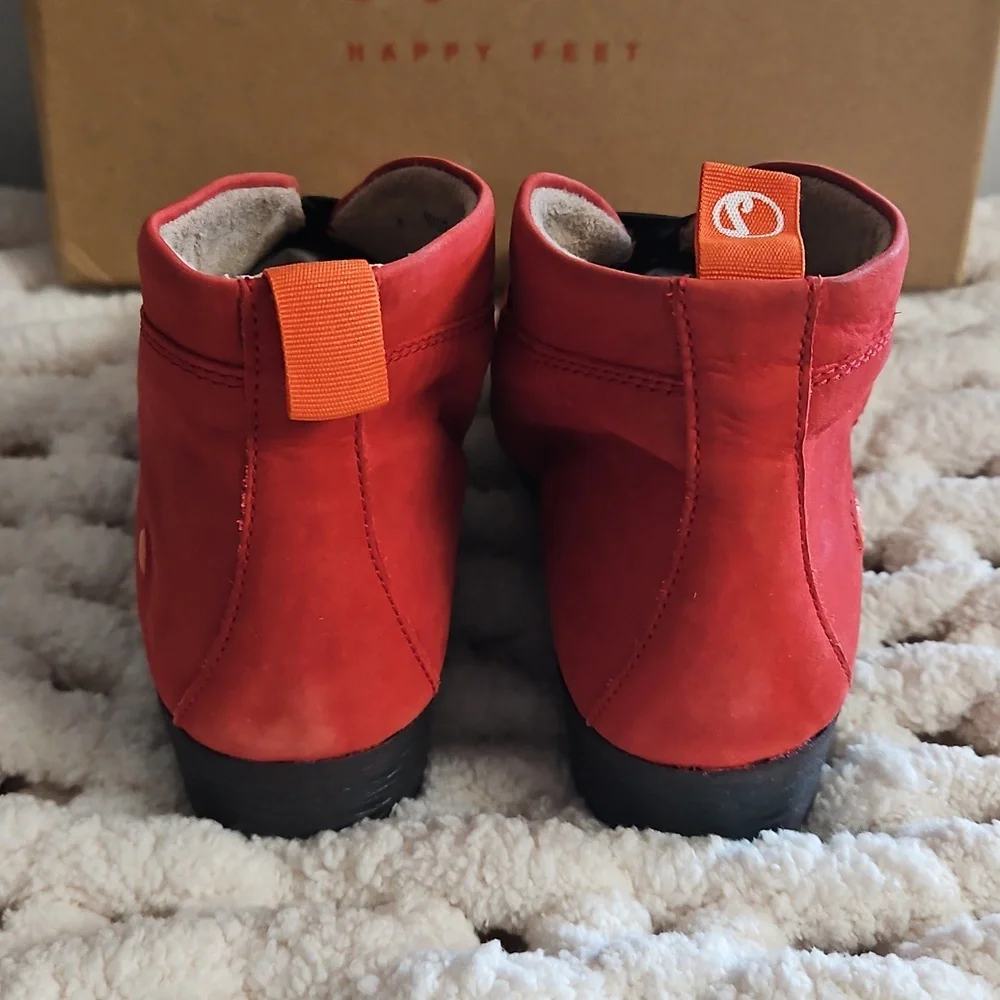 Softinos By Fly London Nubuck Leather Slip On Bootie